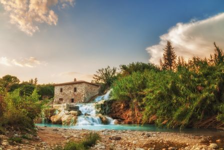 Thermal Springs In Saturnia, Tuscany, Italy